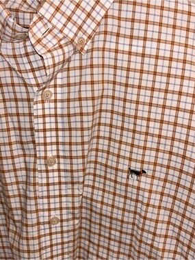 Southern Point Co. Hadley shirt men’s XXL tan and light blue plaid button up